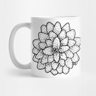 Simple Succulent Rosette Hand Drawn Mug